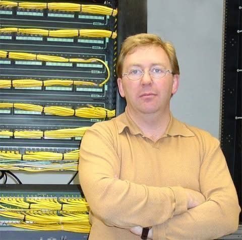 Michael Kofman in a data center